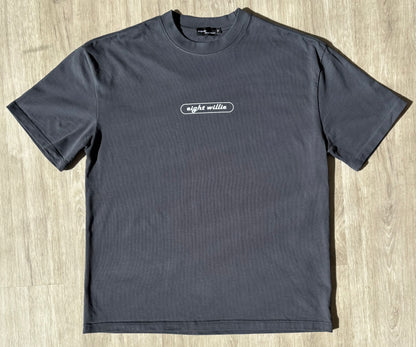 Eight Willie Staple heavyweight oversized grey cotton tee
