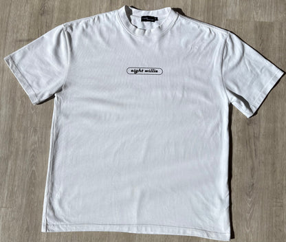 Eight Willie Staple heavyweight oversized white cotton tee