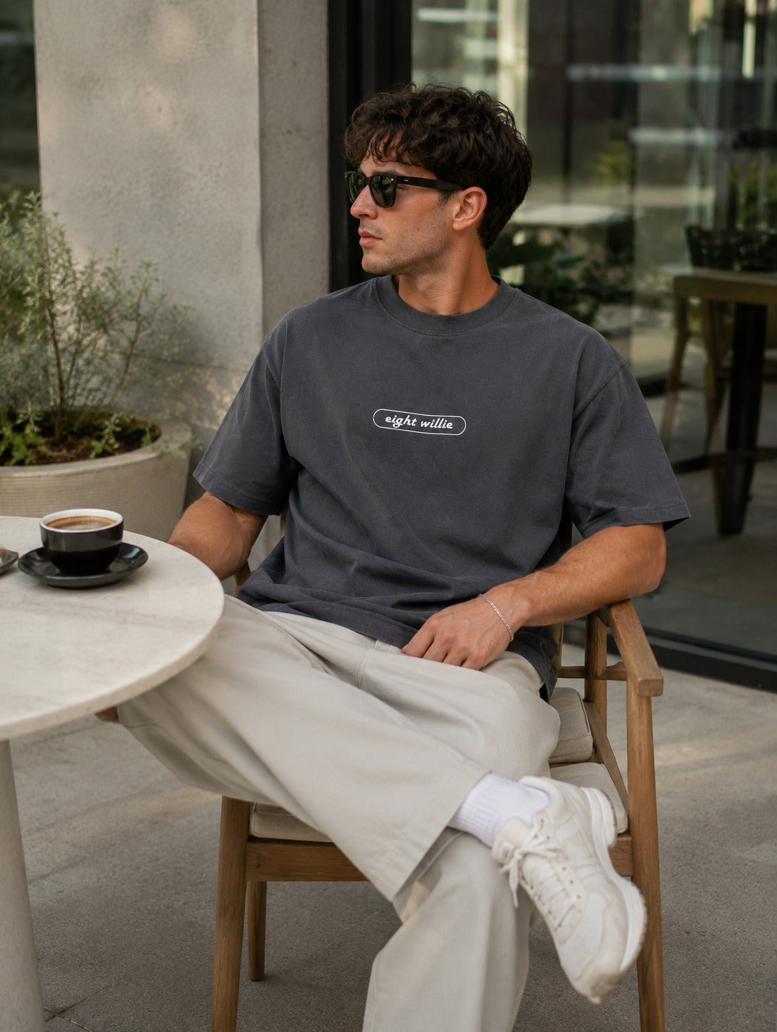 Eight Willie Staple Tee - Grey